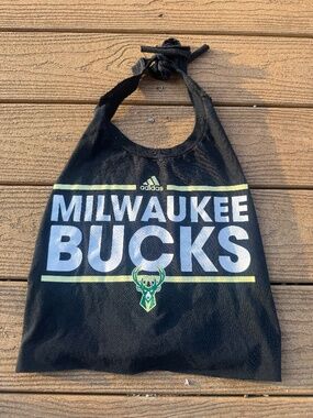 Milwaukee Bucks Black Vintage Halter Top One Size